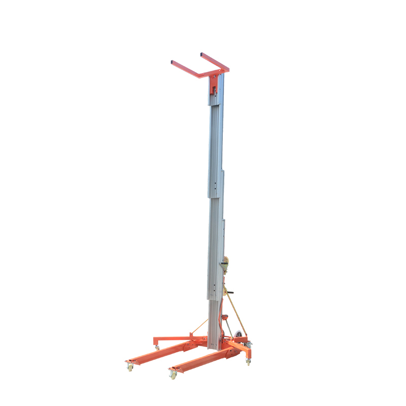 Good Quality Portable Material Lifting Machine Manual Cargo Aluminum Lift