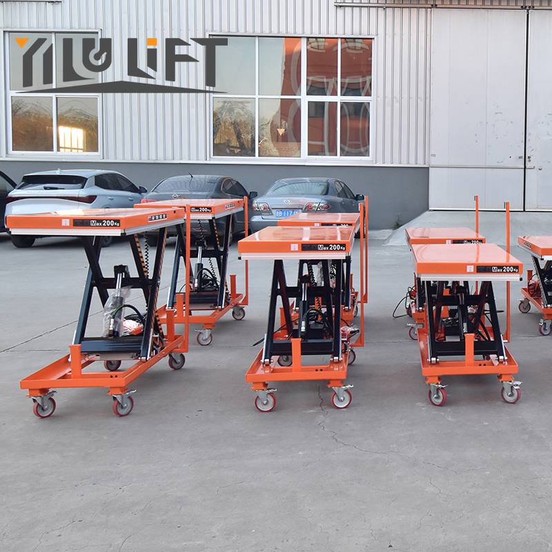Factory Price Portable Single Scissor Hydraulic Cart Trolley Electric Small Goods Lift Scissor Lift