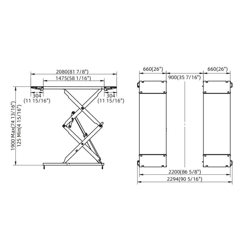 Scissor Car Lift with CE Workshop Vehicle Inspection Service Professional Vehicle Lift Platform