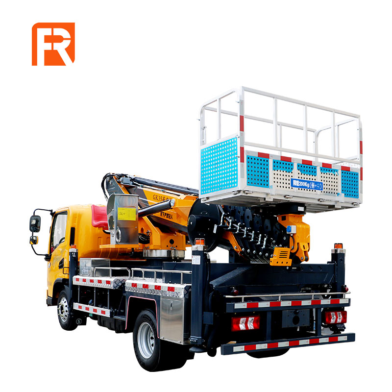 New Hydraulic Gk35m Aerial Lift Truck Manufactured in China Vehicle-Mounted Lifting Aerial Work Platform Professional Choice Customized Service Aerial Work Truc