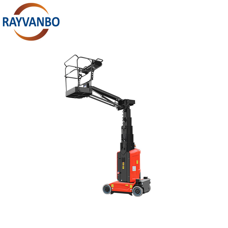 200kg 5m 6m 8m Small Aerial Boom Lift Mini Self Propelled Man Lift Vertical Work Platform Single Mast Lift