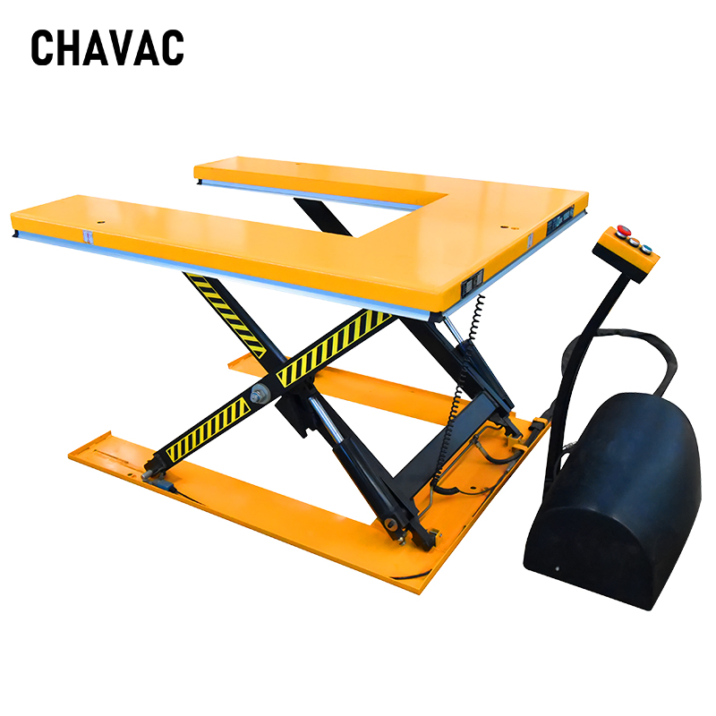 600kg Low Profile U-Shape Stationary Electric Lift Table