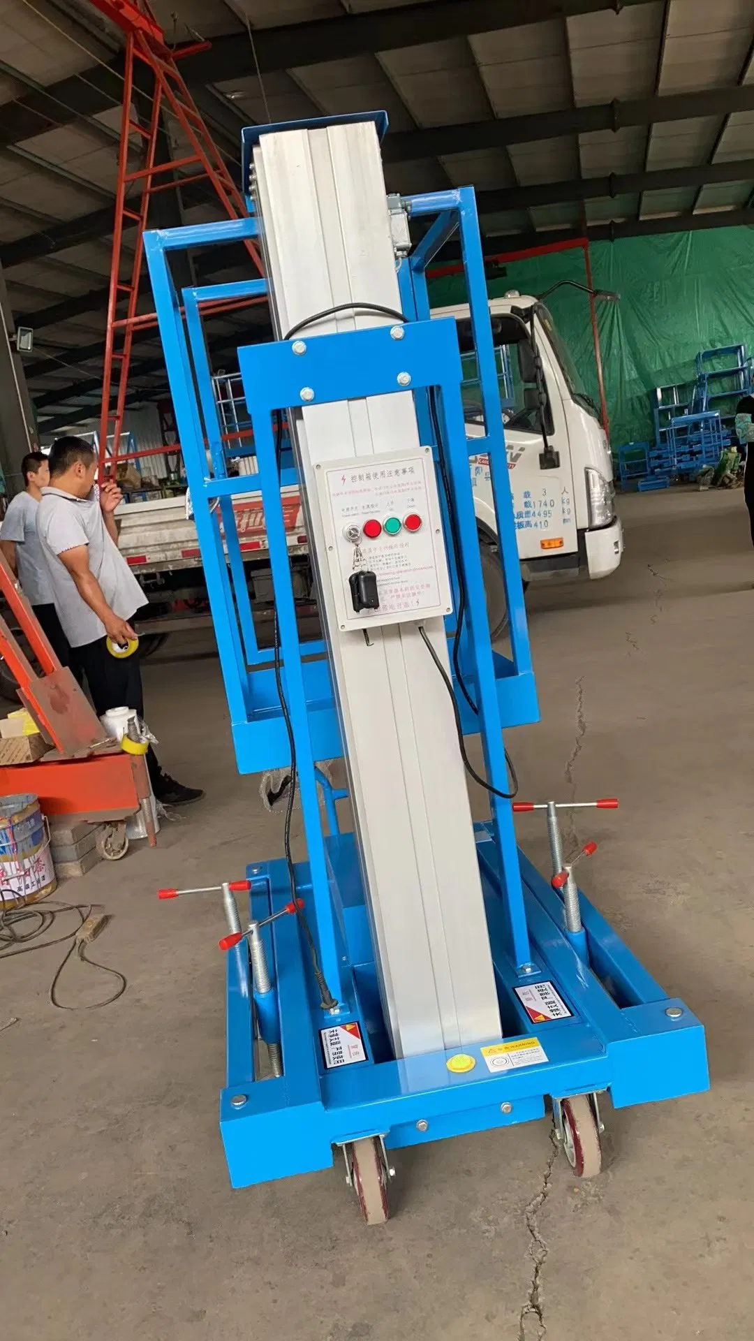 with CE ISO Aluminium Alloy Mast Lift Platform Telescopic Hydraulic Man Lift Indoor Mobile Vertical Electric Ladder Lift