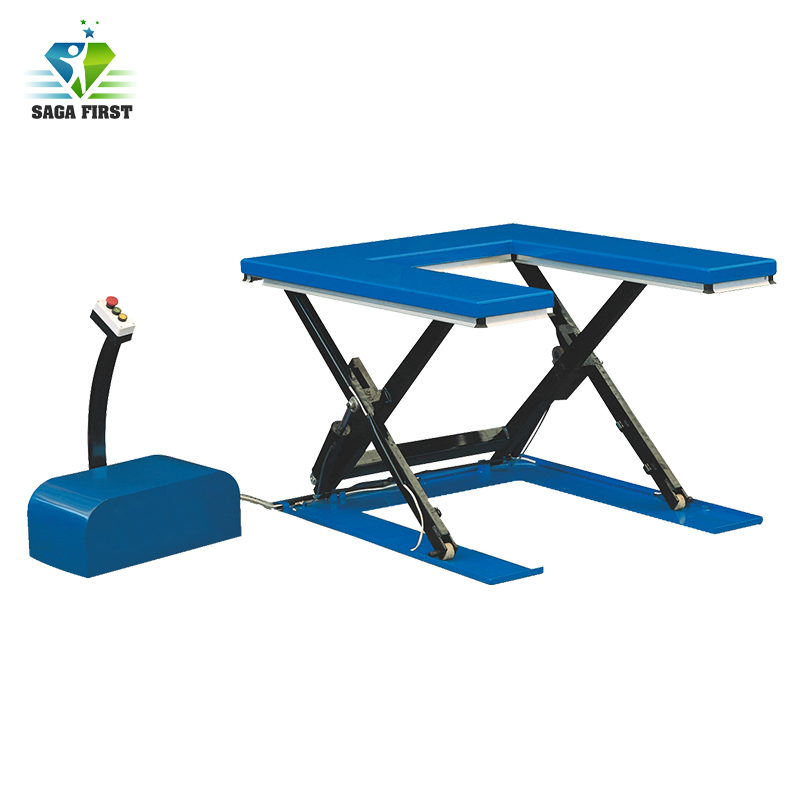 500kg 1000kg U Type Low Profile Electric Lift Table for Pallet