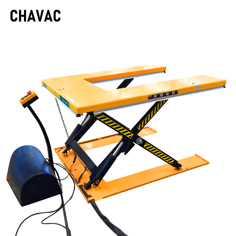 600kg Low Profile U-Shape Stationary Electric Lift Table