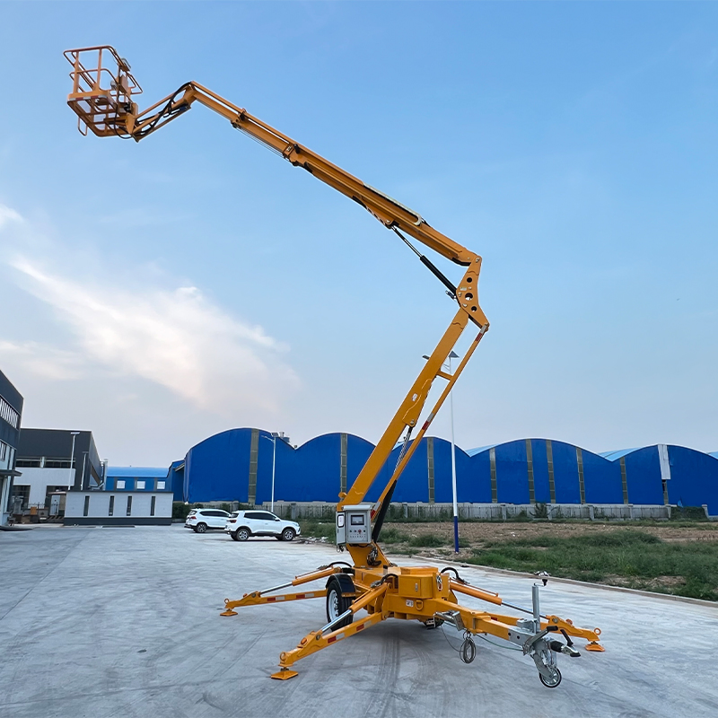 CE 12-24m Trailer-Mounted Towable Articulated Telescopic Spider Lift Man Lift Self-Propelled Electric Hydraulic Aerial Work Platform Cherry Picker Boom Lift