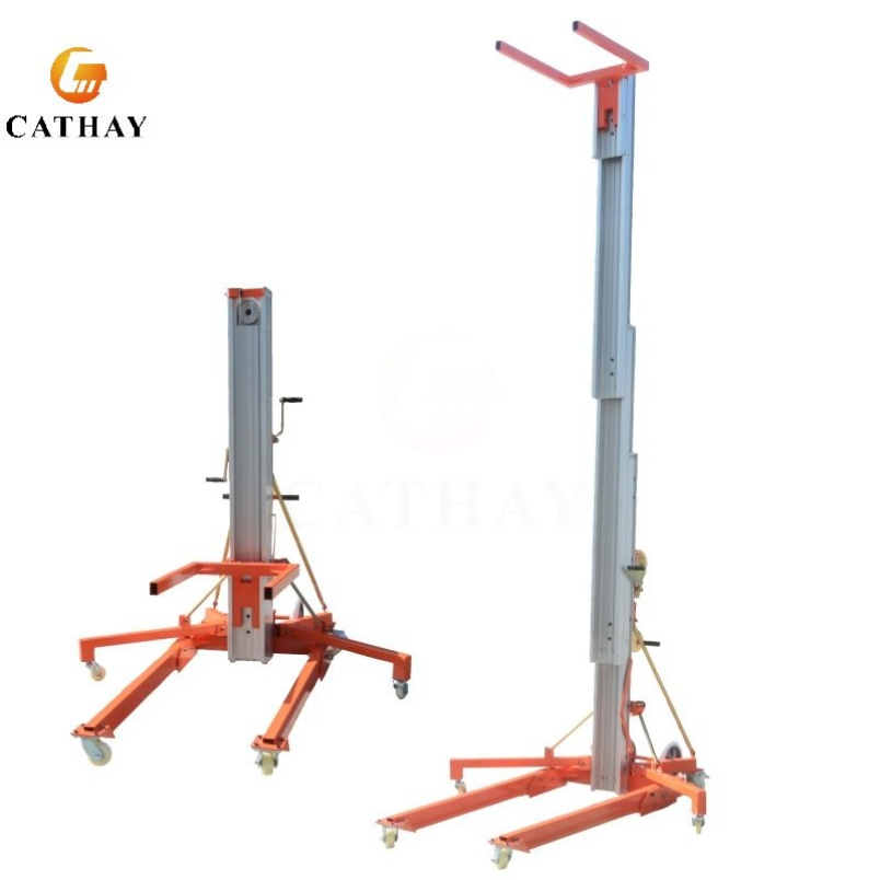 Cathay Brand 340kg 320kg 300kg 280kg Portable Aluminum Alloy Manual Material Lift