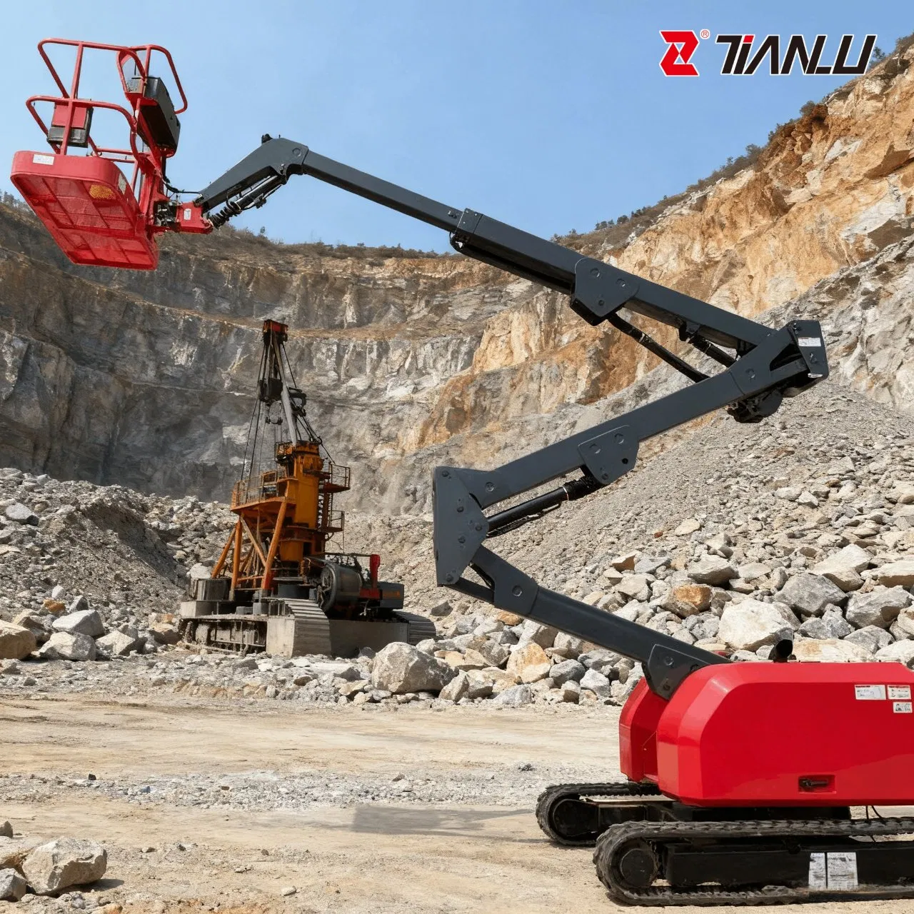 Compact Articulating Crawler Boom Lift for Tight and Crowded Areas