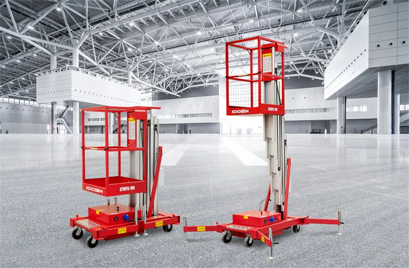 Material Lifting Equipment Manual Man Lift Aluminum Work Platform Lift