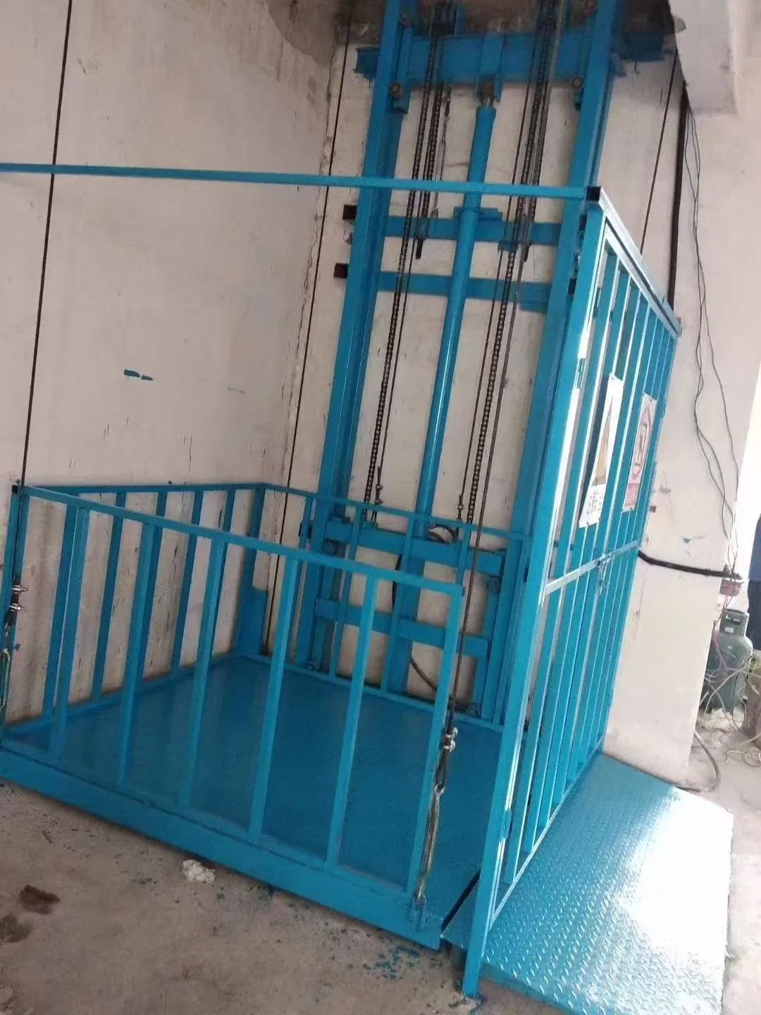 Warehouse Use Guide Rail Hydraulic Cargo Lifts Table Goods Work Platforms Freight Elevator Part