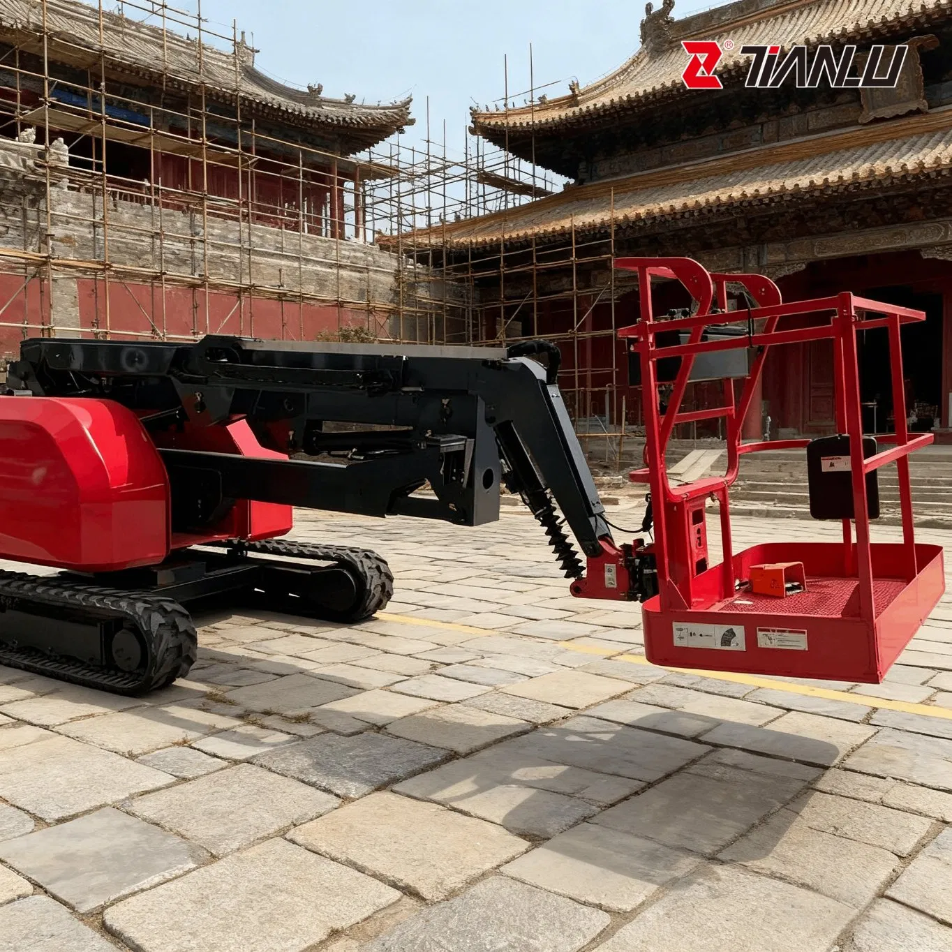 Compact Articulating Crawler Boom Lift for Tight and Crowded Areas