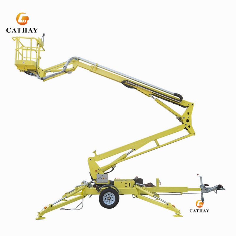 Towable Boom Lift Trailer Mounted Boom Lift with High Reach Articulating Arm