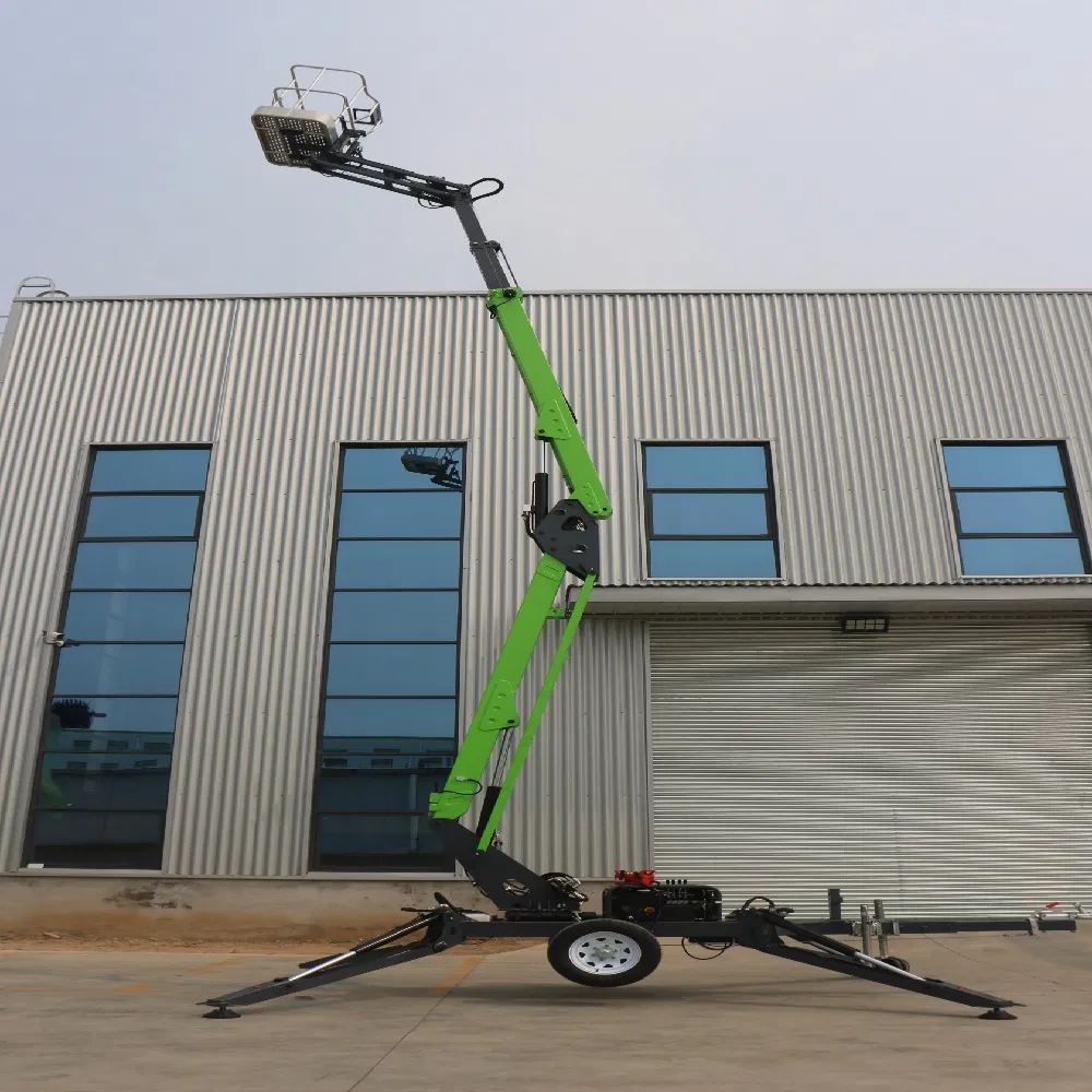 Rough Terrain 16m Telescopic Spider Towable Boom Lift Crawler &amp; Wheeled with Diesel or Electric Power