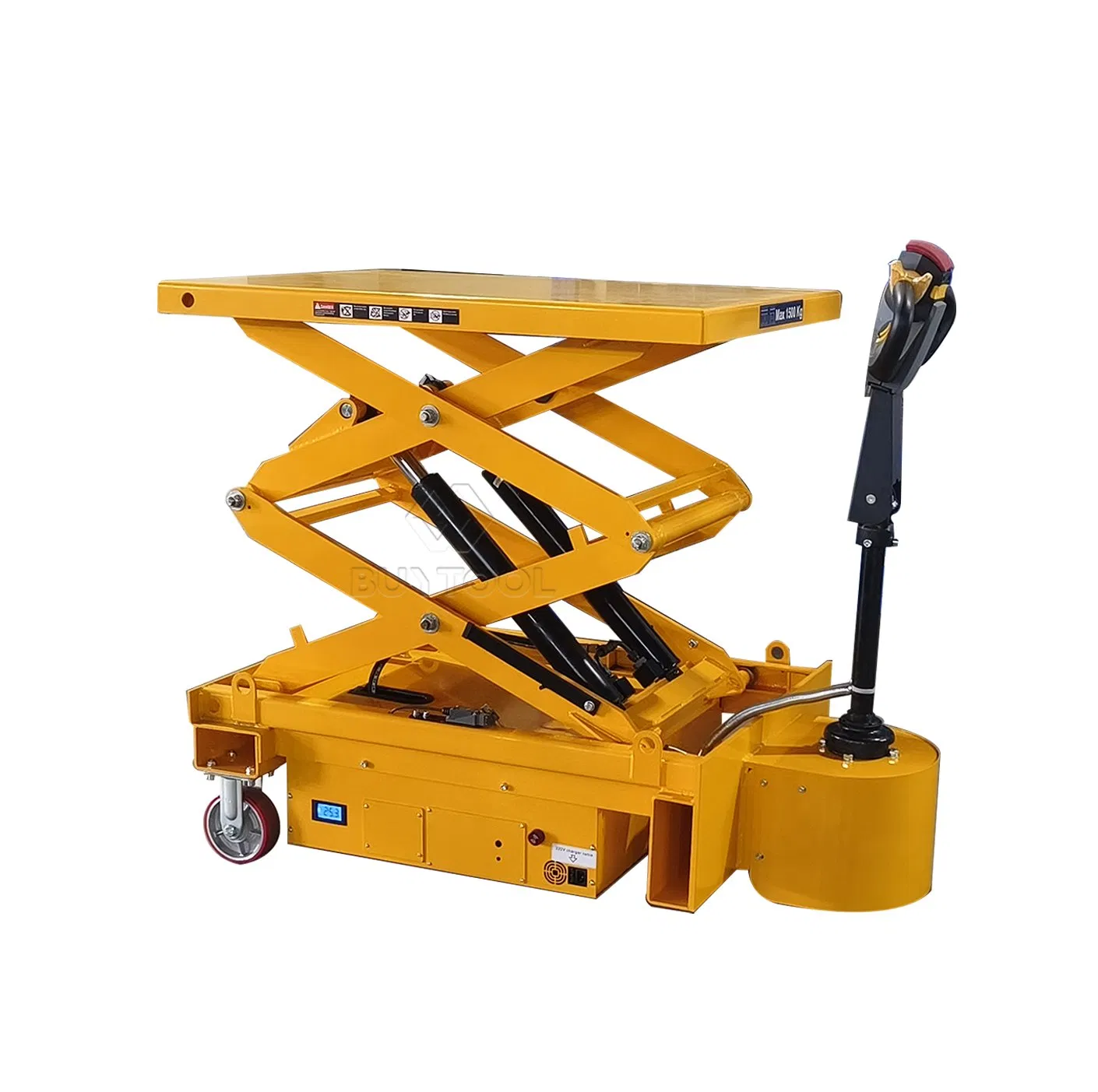 Handle Adjustable Hydraulic Small Truck Goods Transporting Scissor Lift Table