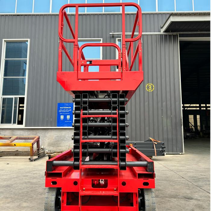 Gp 14m Heavy-Duty Electric Scissor Lift - 350kg Payload &amp; Rough Terrain Option for Outdoor Projects