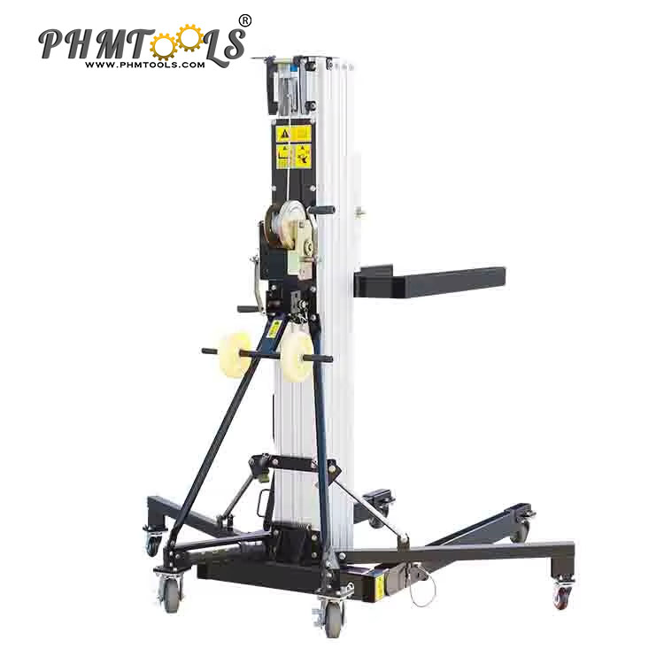 Aluminum Manual Winch Forklift Mini Lifter Light Crane Indoor Aluminum Alloy Material Lift