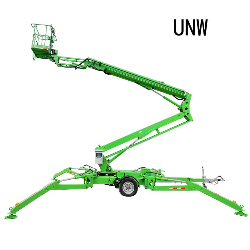 China 10m-24m Hydraulic Telescopic Cherry Picker Aerial Manlift Platform Trailer Towable Boom Lift for Tree Trimming