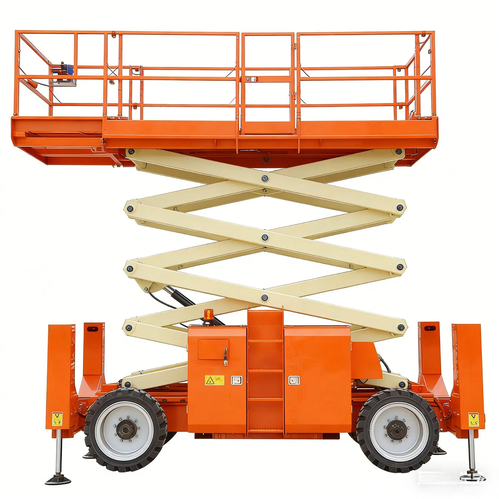 Rough Terrain Scissor Lift Aerial Work Platform for Outdoor Construction and Building Maintenance Diesel Scissor Lift for Industrial Applications