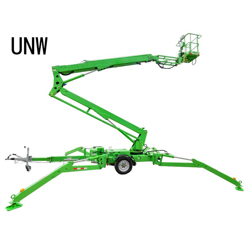 China 10m-24m Hydraulic Telescopic Cherry Picker Aerial Manlift Platform Trailer Towable Boom Lift for Tree Trimming