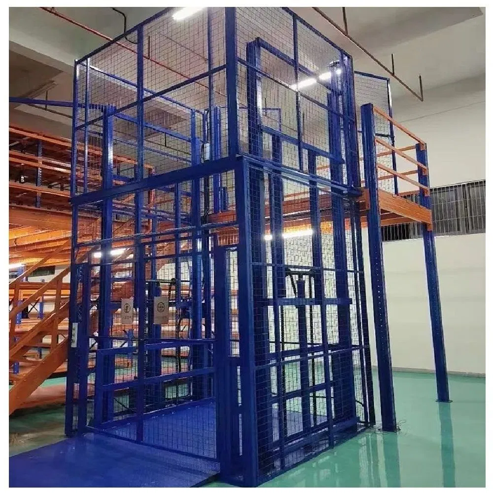 5-10m 2ton 3ton Customized Heavy Duty Freight Elevator Guide Rail Hydraulic Industrial Cargo Platform Goods Lift with CE for Factory Warehouse Mezzanine
