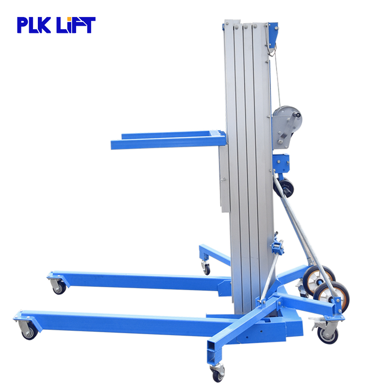 Manual Aluminum Cargo Lift for Material Handling