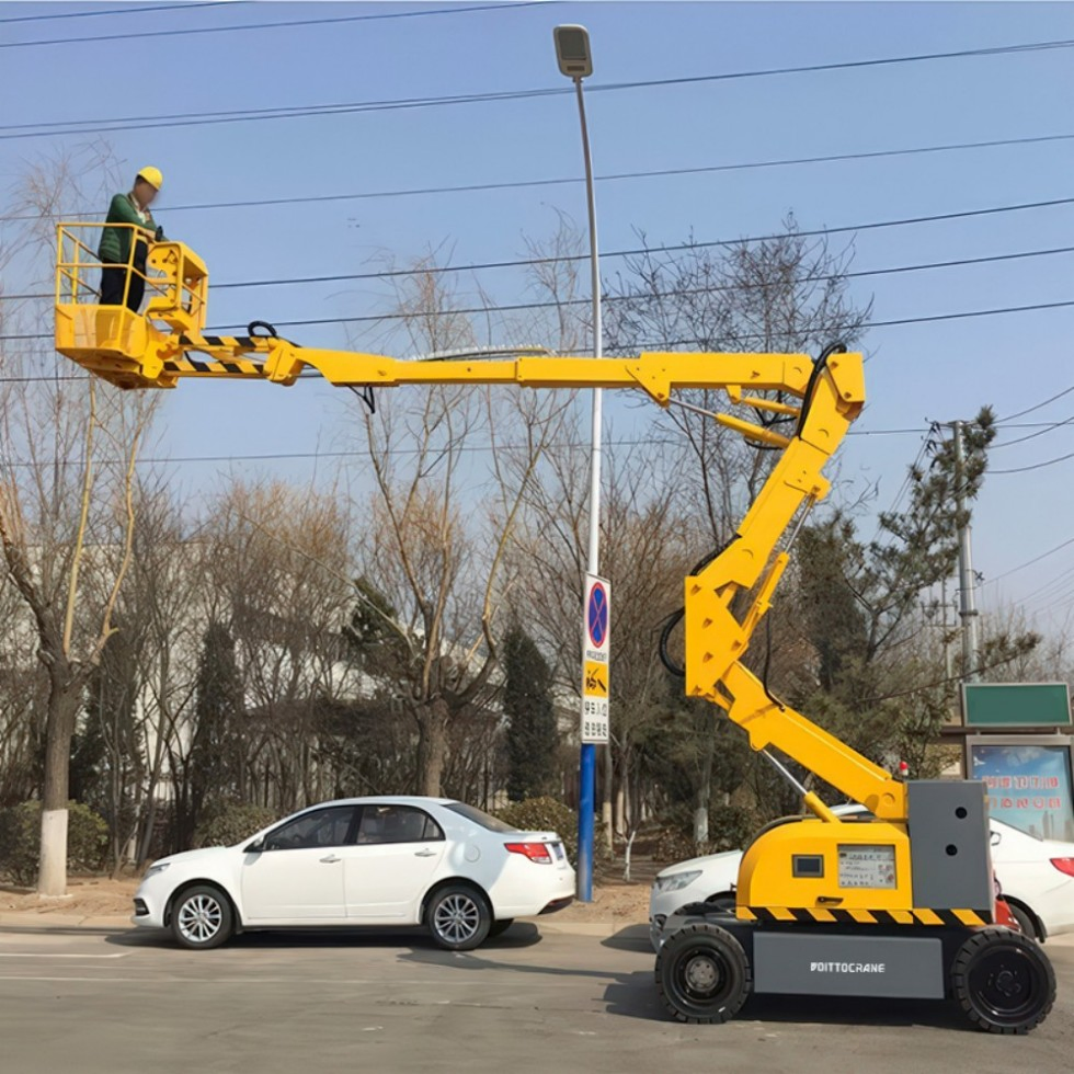 Flexible Electric Articulating Boom Lift Self Propelled Platform with Hydraulic Arm for Narrow Area High Altitude Operation