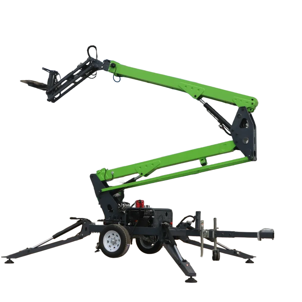 Rough Terrain 16m Telescopic Spider Towable Boom Lift Crawler &amp; Wheeled with Diesel or Electric Power