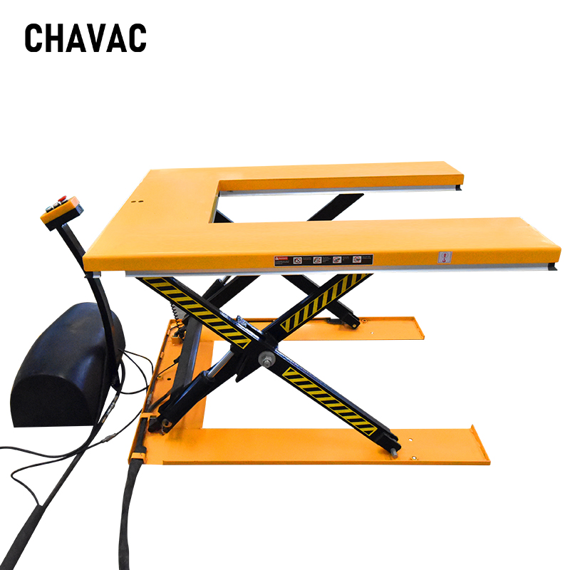 600kg Low Profile U-Shape Stationary Electric Lift Table
