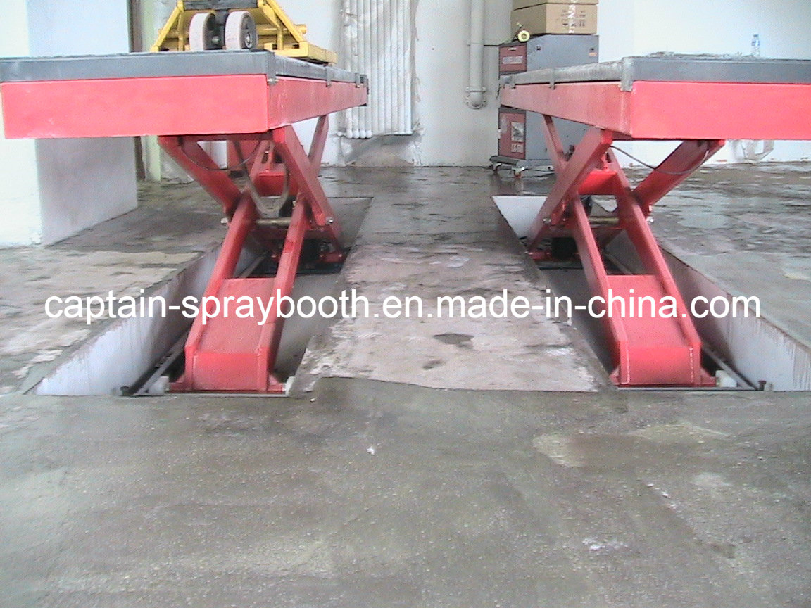 Car Lift in Scissor Type with Aligner Garage Equipment Auto Painting Repair Equipment Car Lifting Machine Auto Vehicle Tire Service Lifting Machine