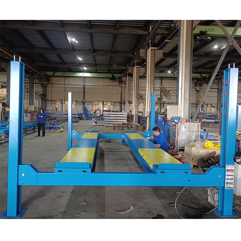 High-Performance Four Post Lift for Rapid Vehicle Alignment Checks in Fast-Paced Service Centers.