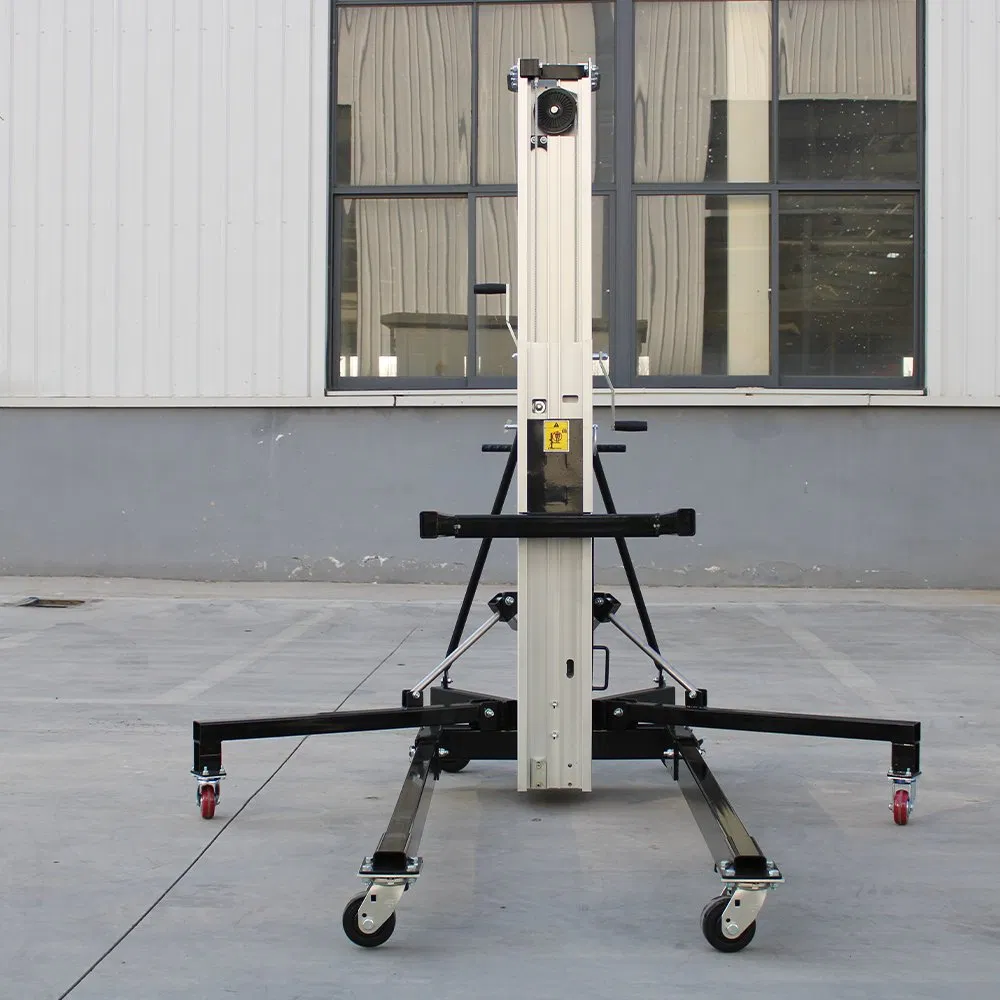 Manual Lifting Cargo Platform 400kg Aluminum Alloy Material Lift for Exhibition Hall