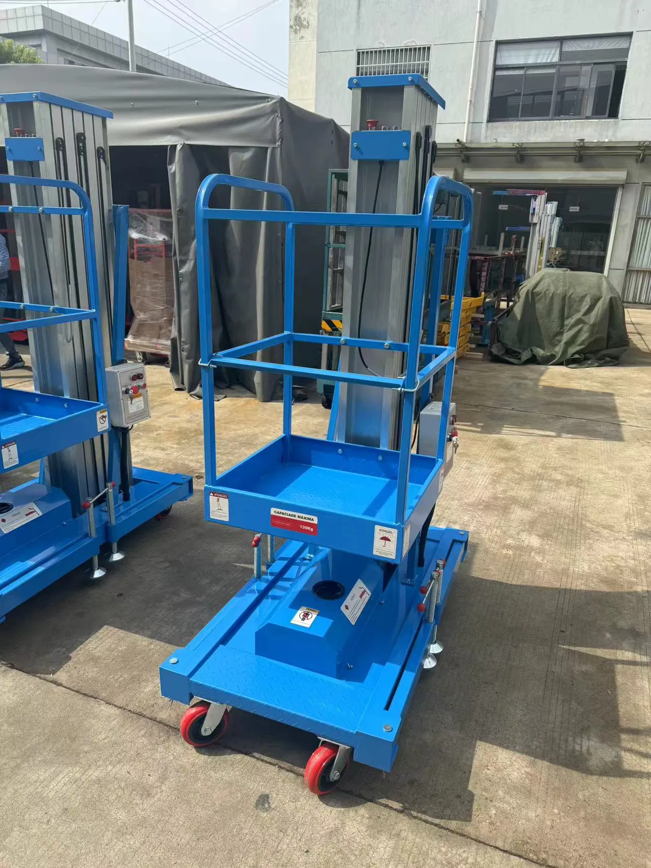 8m Aluminum Ladder Electric Hydraulic Vertical Telescopic Single Mast Electric Lift Platform (PSMEF1308)