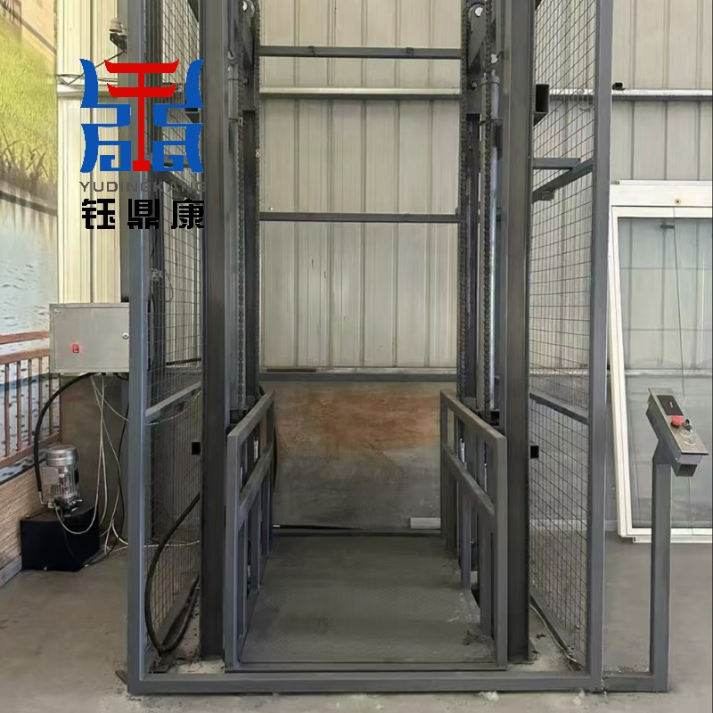 Guide Rail Goods Lift Energy Saving Electric Hydraulic Cargo Elevator for Warehouse