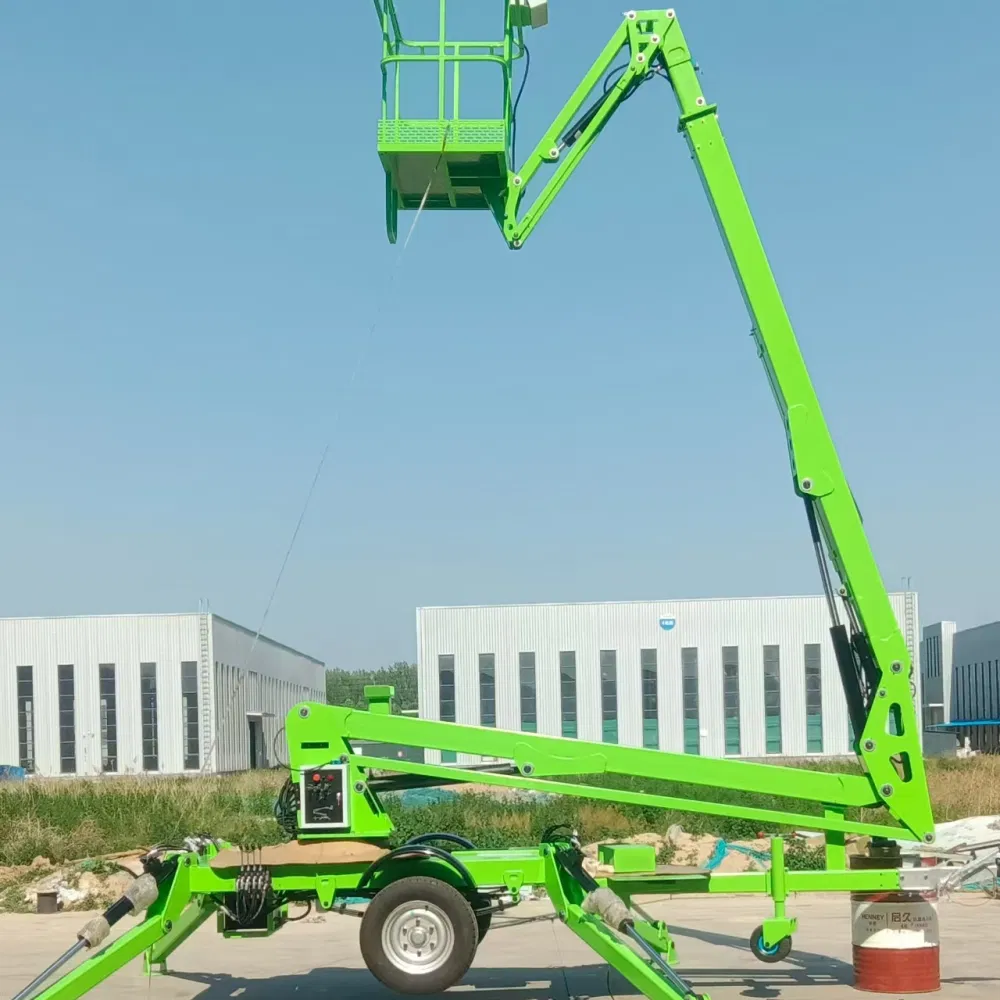 Rough Terrain 16m Telescopic Spider Towable Boom Lift Crawler &amp; Wheeled with Diesel or Electric Power