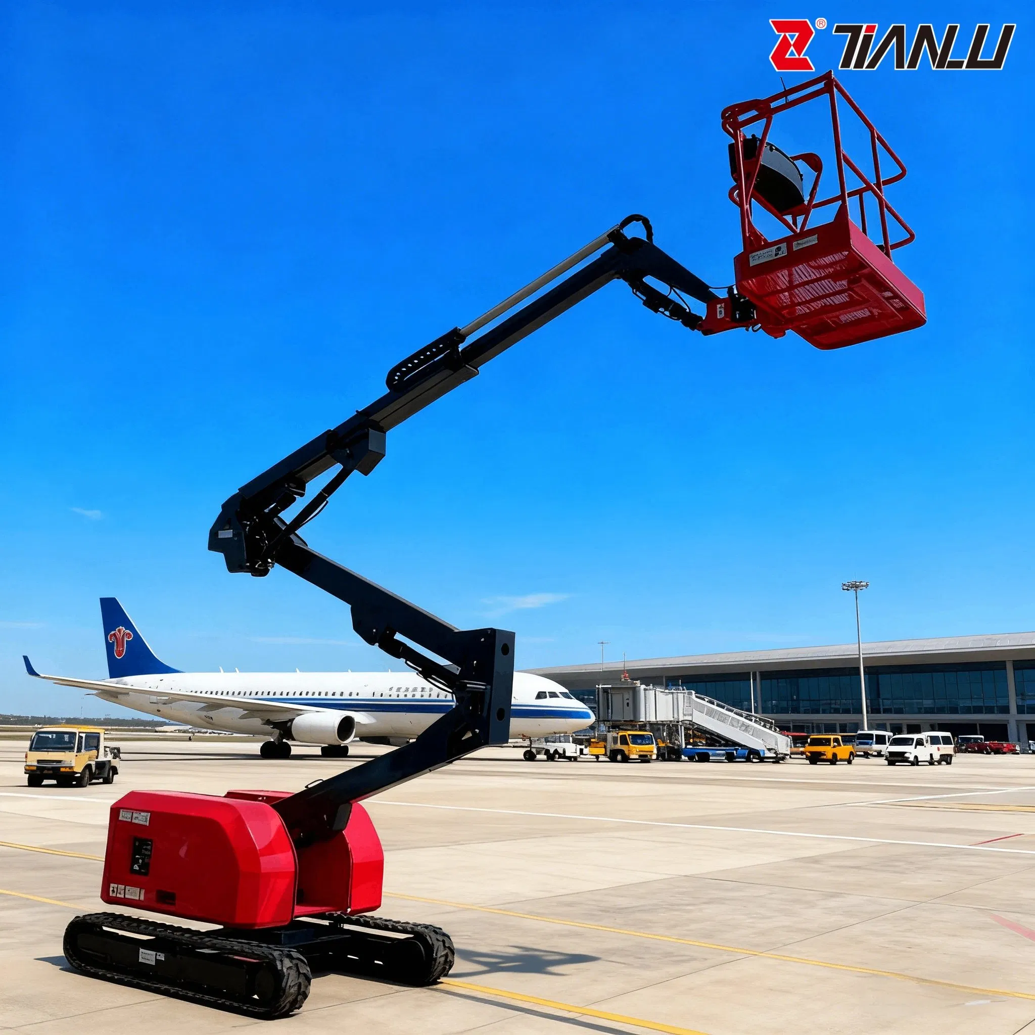 Compact Articulating Crawler Boom Lift for Tight and Crowded Areas