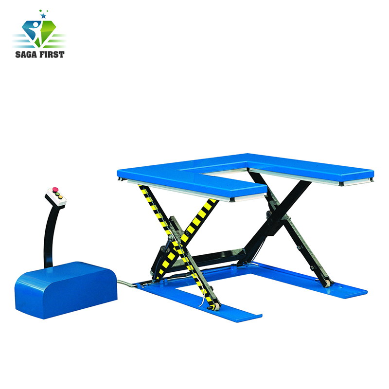 500kg 1000kg U Type Low Profile Electric Lift Table for Pallet