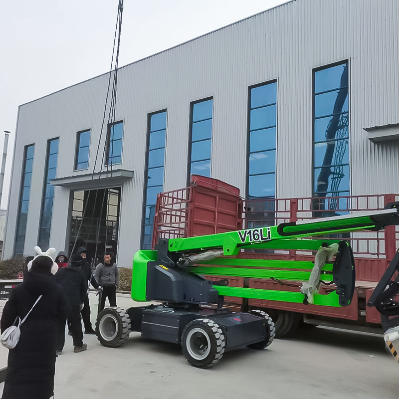 Innovative 0.7m Width 1.4m Length Articulating Boom Lift for Smart Narrow Space Work