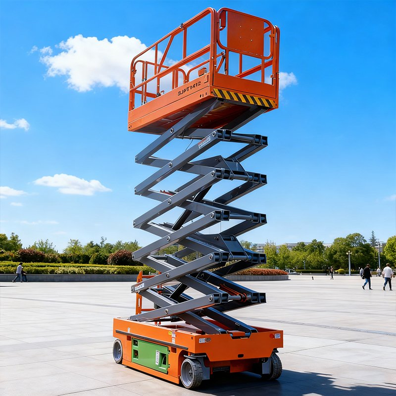 4m 6m 8m 10m 12m Small Compact Mobile Hydraulic Rough Terrain Genie Aerial Elevating Work Platform Self-Propelled off-Road Electric Wheeled Man Scissor Lift