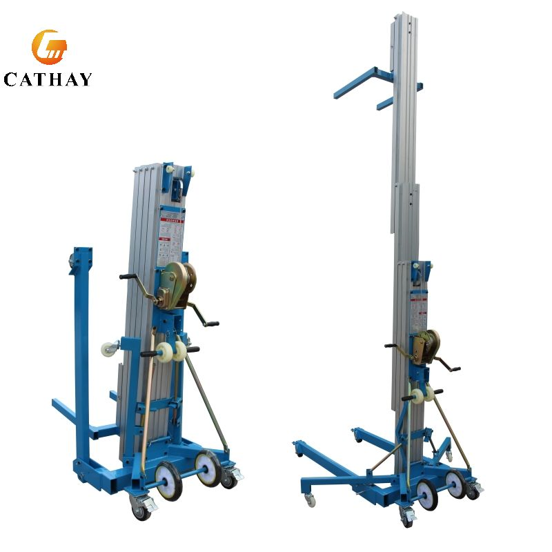 CE Economical Manual Lifting Aluminum Alloy Mast Material Lifts