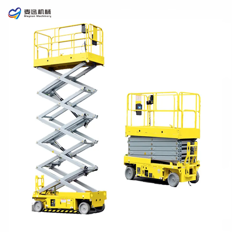 Rough Terrain Electric Diesel Man Lift Tracked Driven Crawler Scissor Lift on Tracks