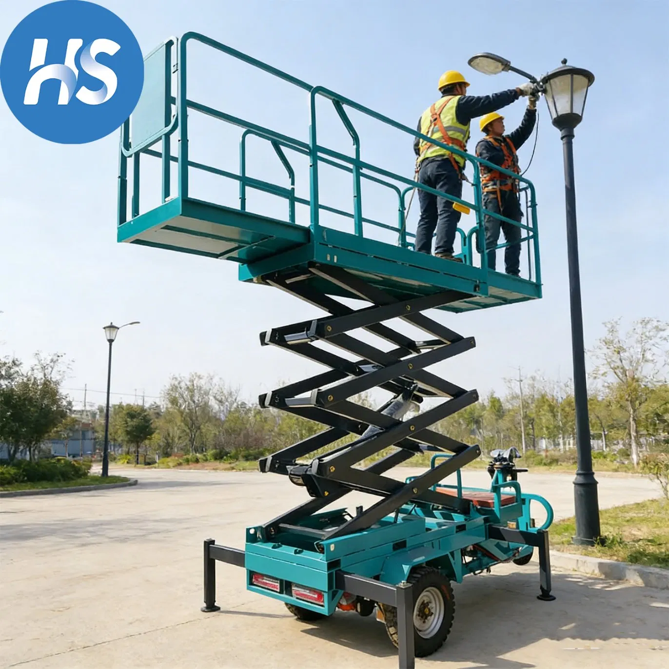 Electric Car Mounted Hydraulic 4m 500kg Platform Scissor Lift for Vehicle Service Garage