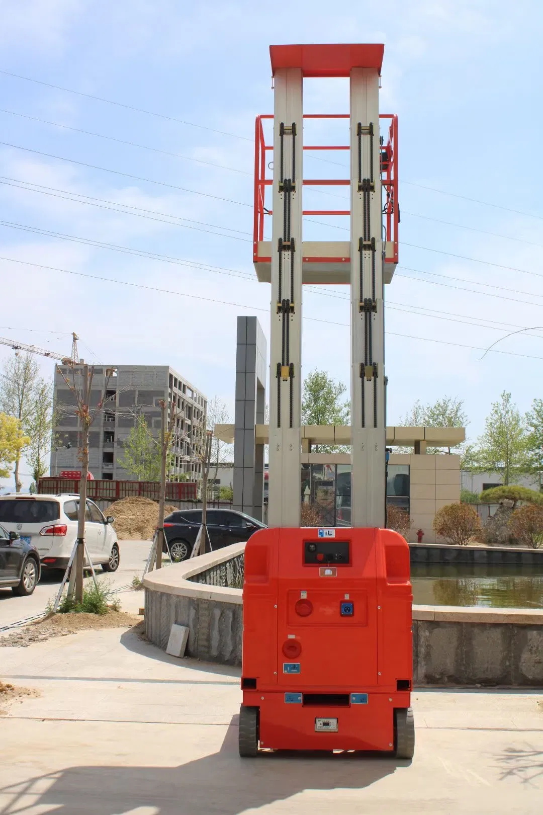 Portable Vertical Hydraulic Ladder Mast Electric Man Aluminum Alloy Lift Platform