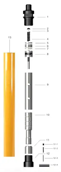CIR50 DTH Hammer Component Diagram