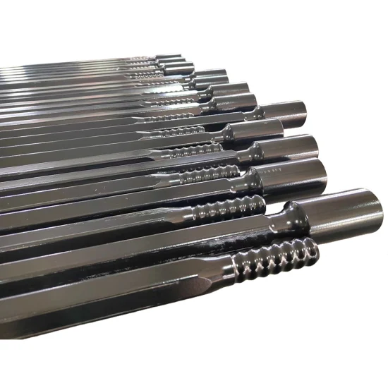 China Thread Hexagonal T38 T45 T51 Gt60 EL60 Mf mm Extension Drifter Speed Drill Rod for Drifting and Tunnelling Factories, Quotes