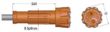 DHD350 Shank DTH Button Drill Bit Type 4