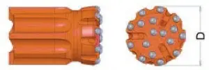 ST58 Button Bit Front View