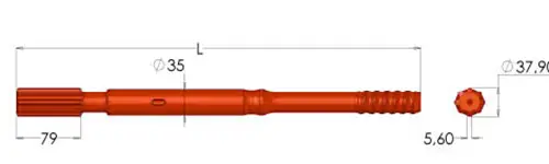 Epiroc COPRR11 Male Shank Adapter