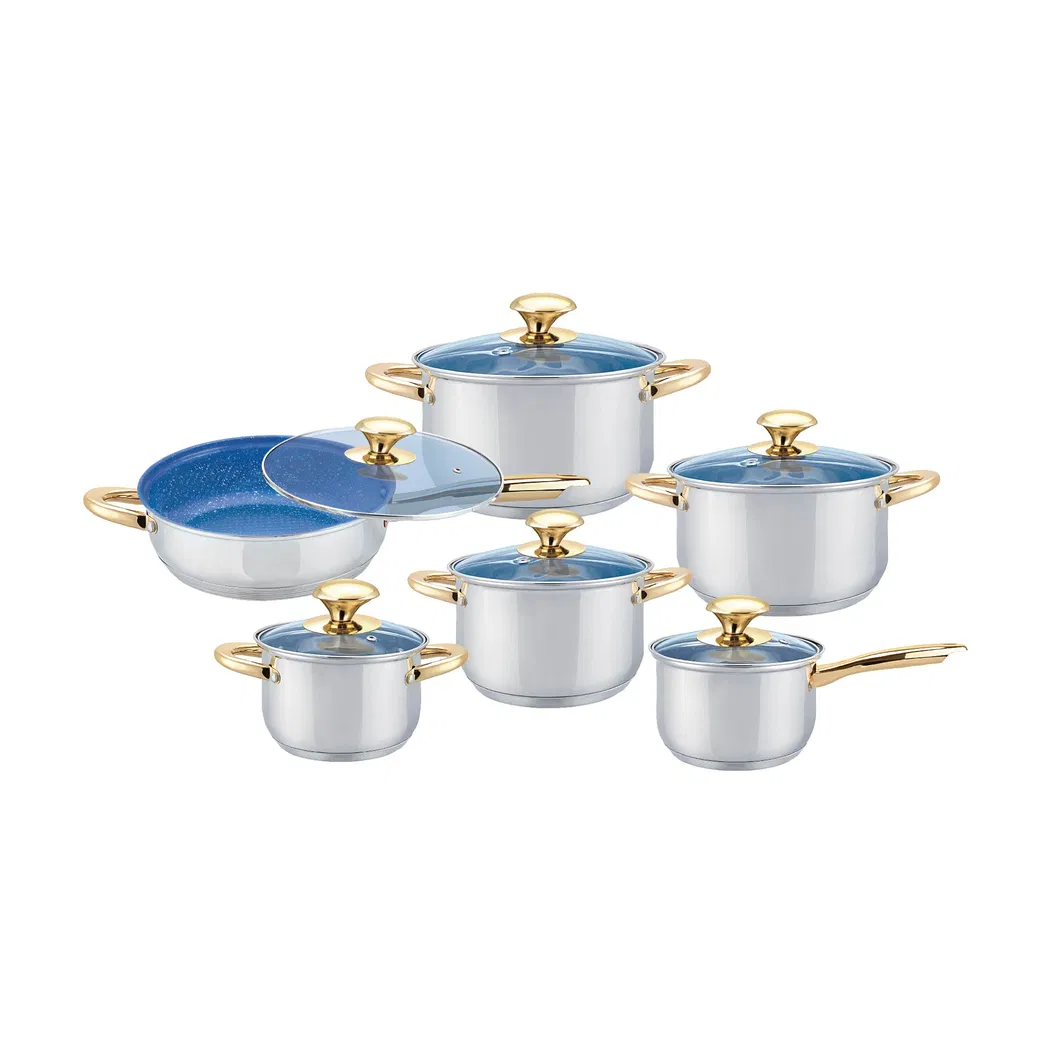 12PCS Stainless Steel Cookware Set Stock Pots