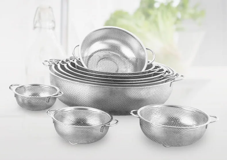 Stainless Steel Fine Mesh Colander detail