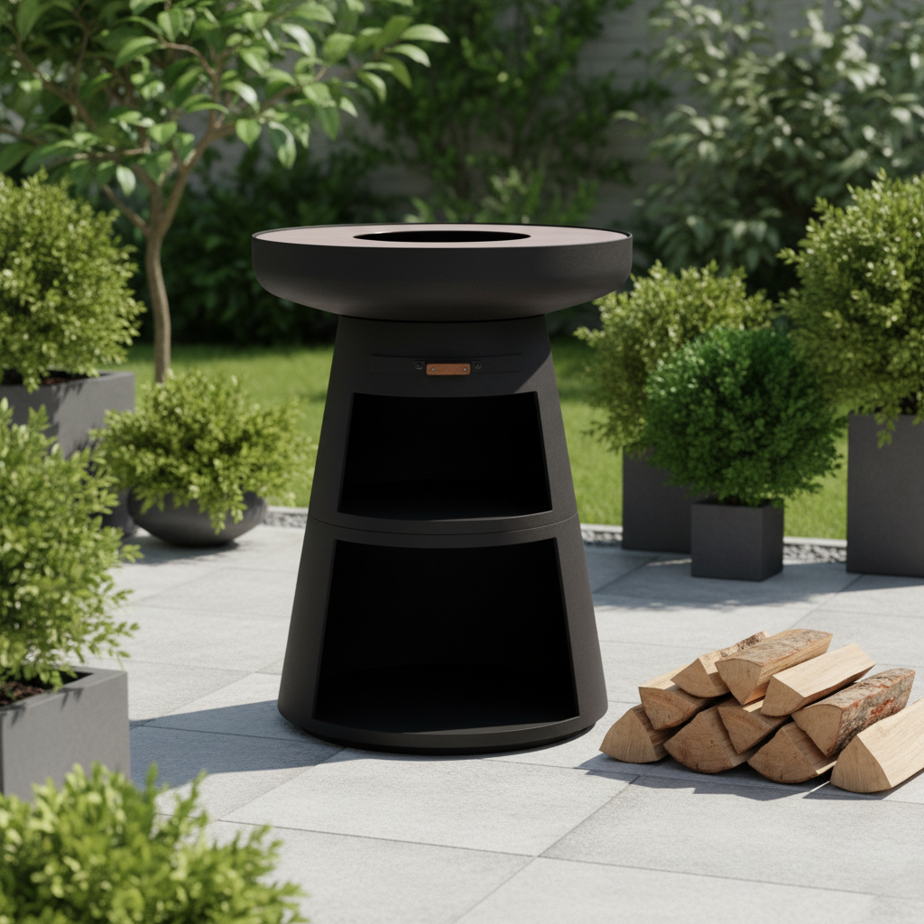 Brasero Charcoal Outdoor Stainless Steel Bbq Grill Barbecue With Stove Shelf